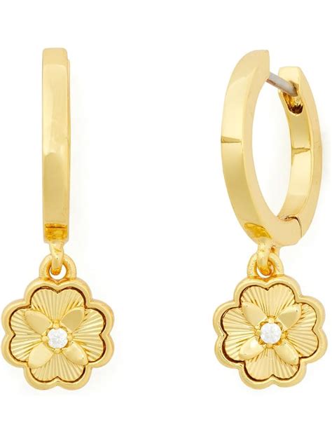 michael kors heritage whisper hoop earrings gold 